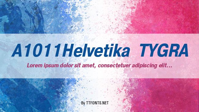 A1011Helvetika  TYGRA example
